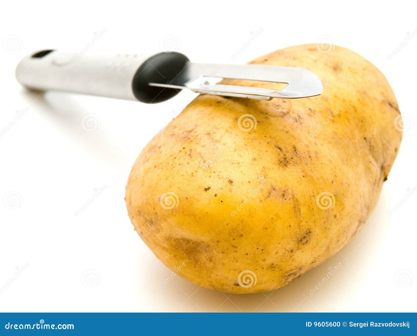 Potato with knife stock photo. Image of starch, sharp 9605600