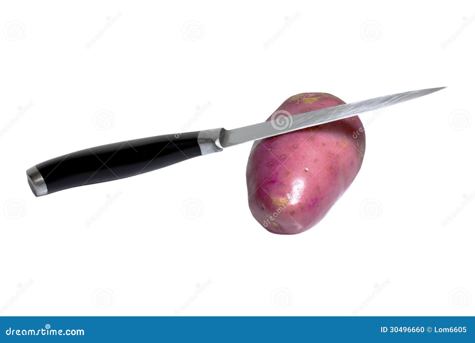Potato and a knife stock photo. Image of fresh, starch 30496660