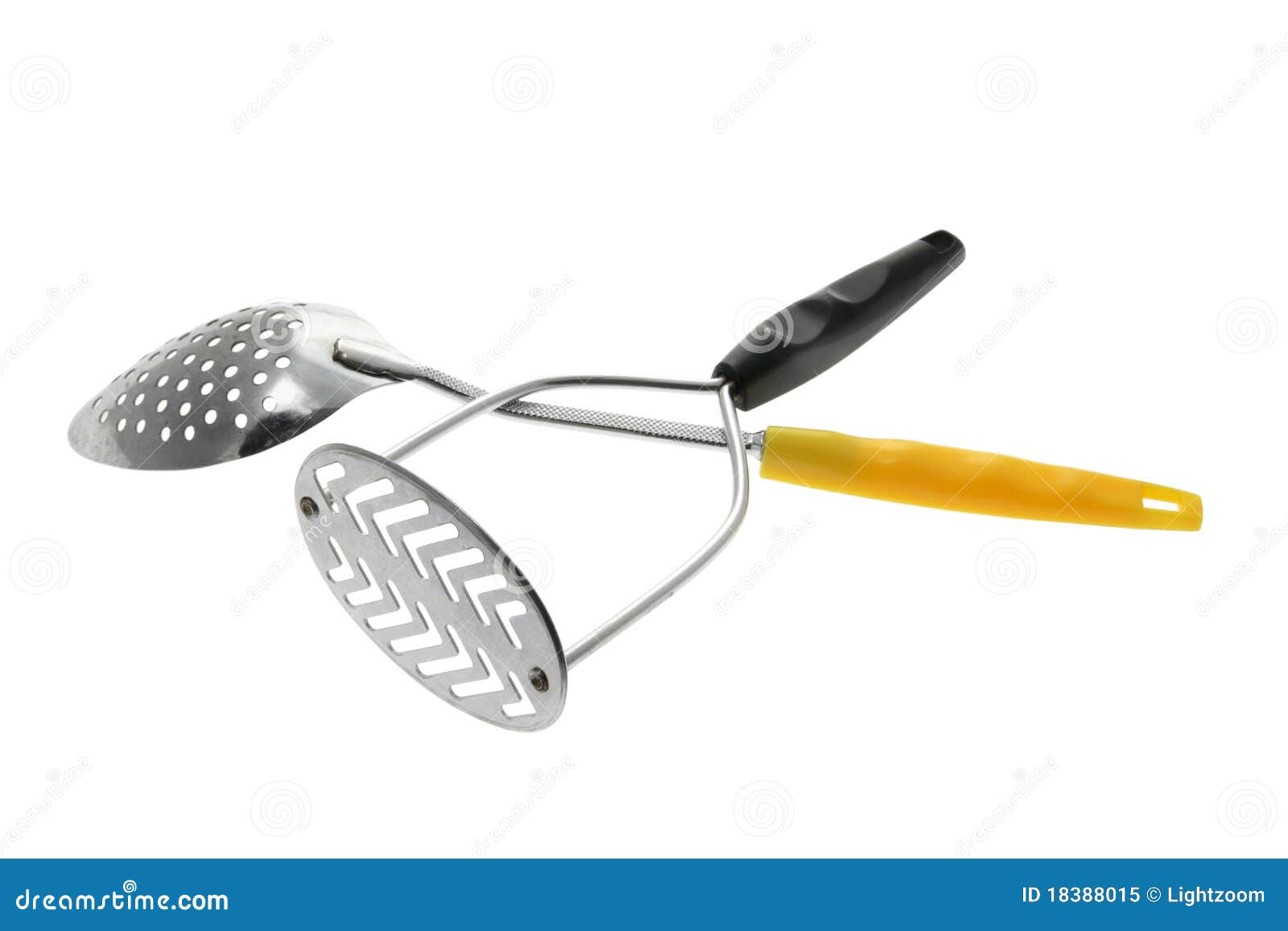 potato masher and slotted spoon