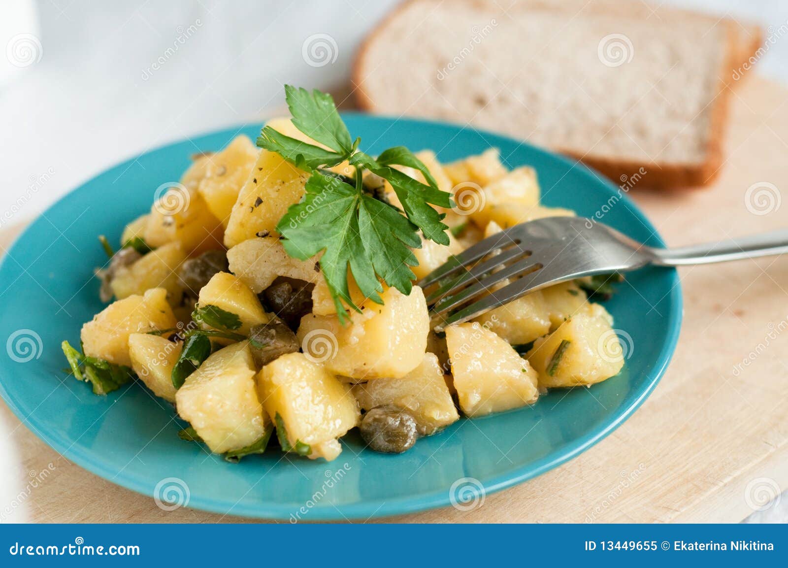 Potato salad stock image. Image of plate, restoraunt 13449655