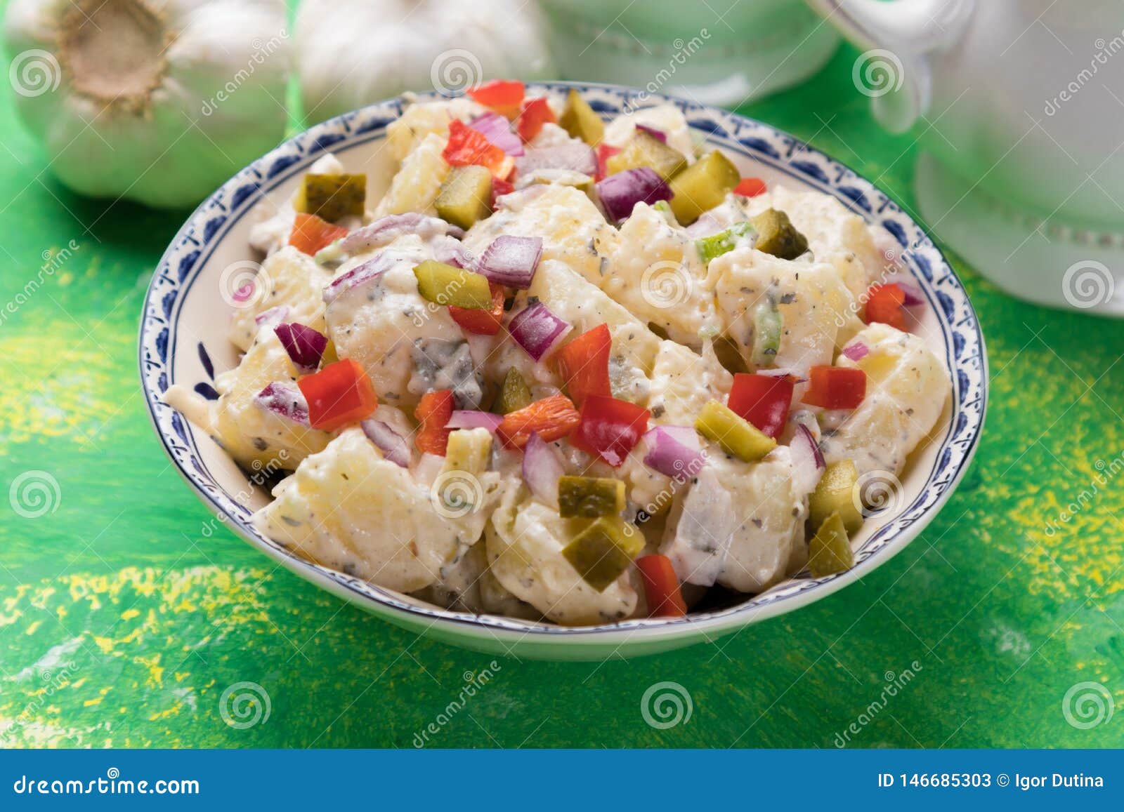 Potato Salad with Mayonnaise Dressing Stock Image Image of potato