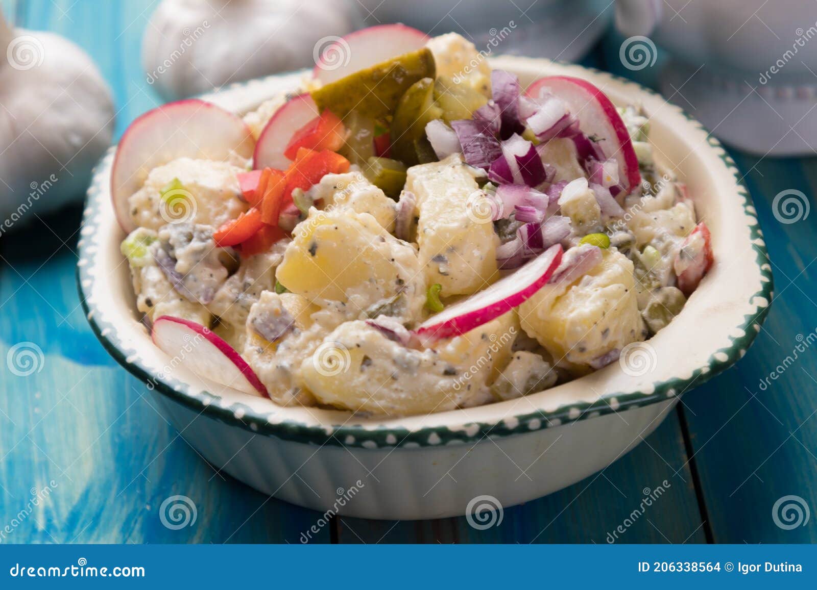 Potato Salad with Mayonnaise Dressing Stock Photo Image of potato