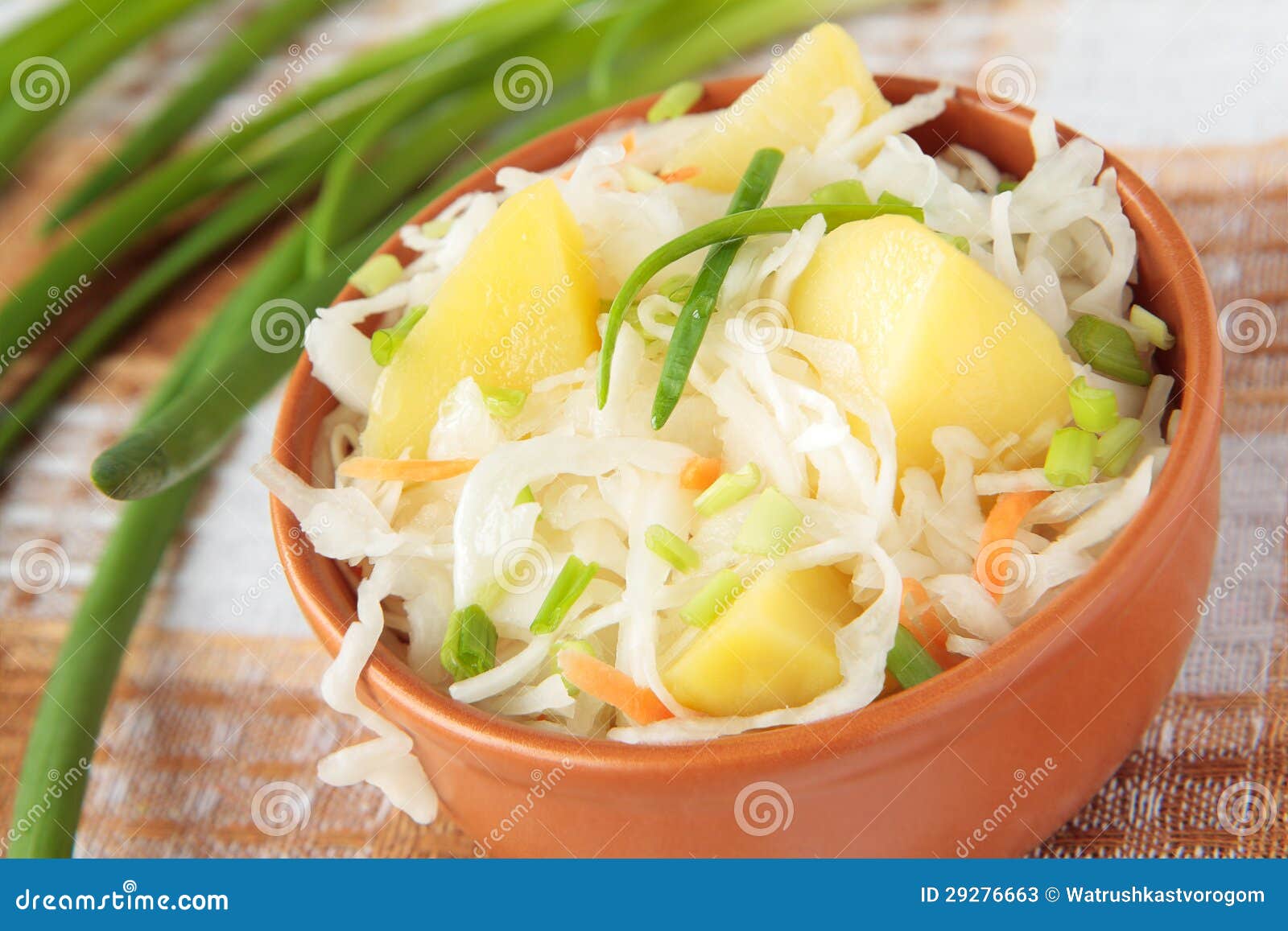 Potato Salad with Sauerkraut Stock Image Image of food, sauerkraut