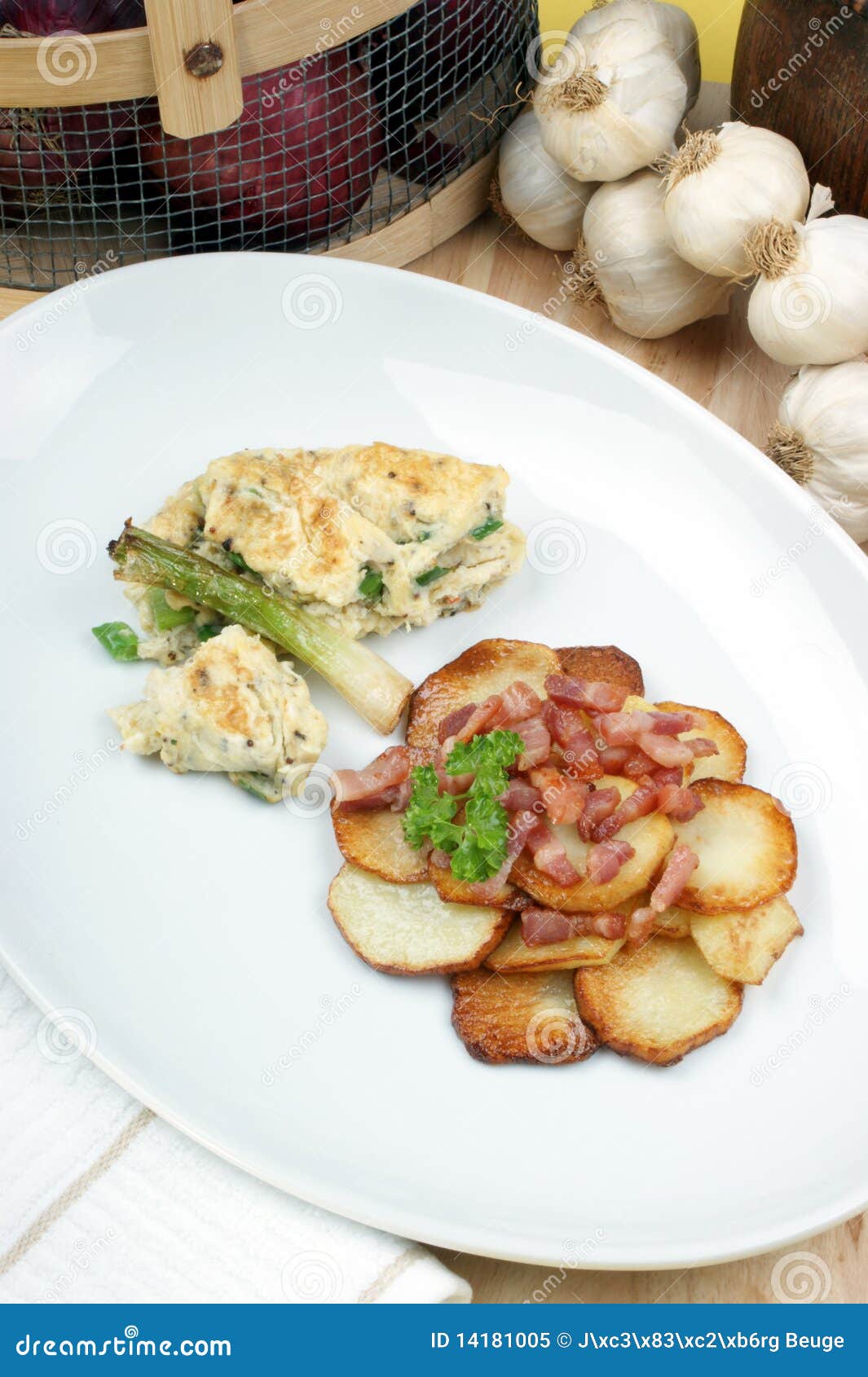 Potato with Scrambled Egg on a Plate Stock Image Image of cuisine