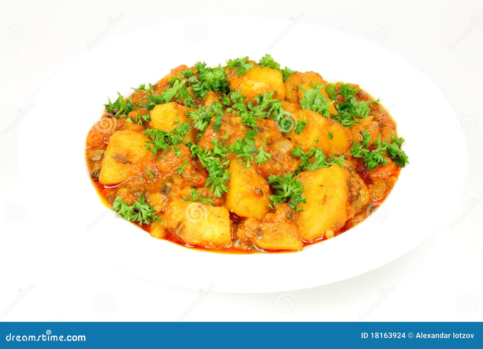 Potato stew vegetarian. stock photo. Image of green, color 18163924