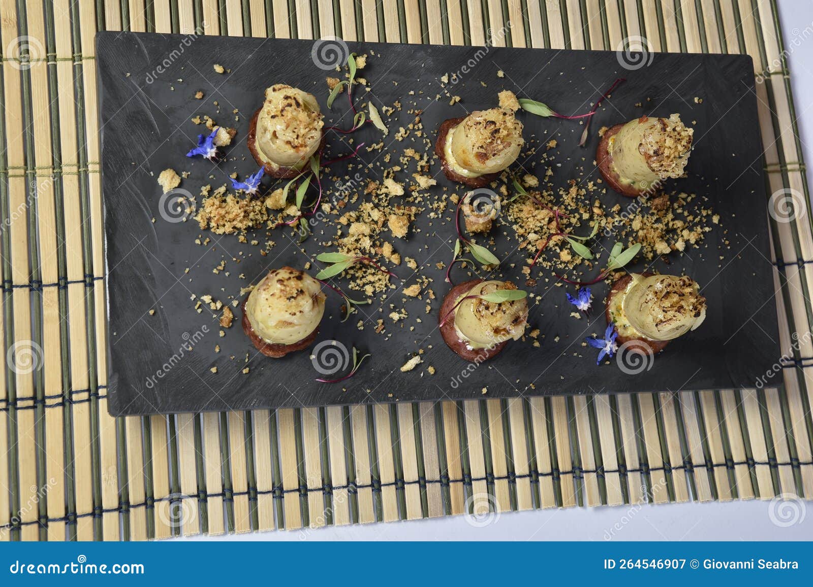 Potato Stuffed with Meat and Cheese Au Gratin Stock Image Image of