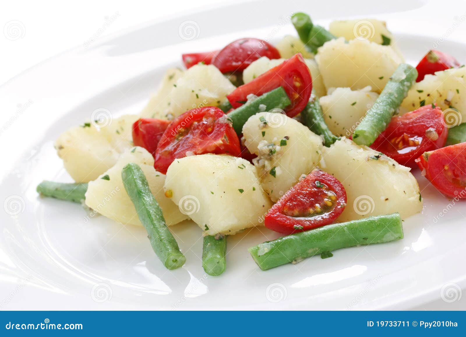 Potato Tomato Green Bean Salad Stock Image Image of potato, healthy