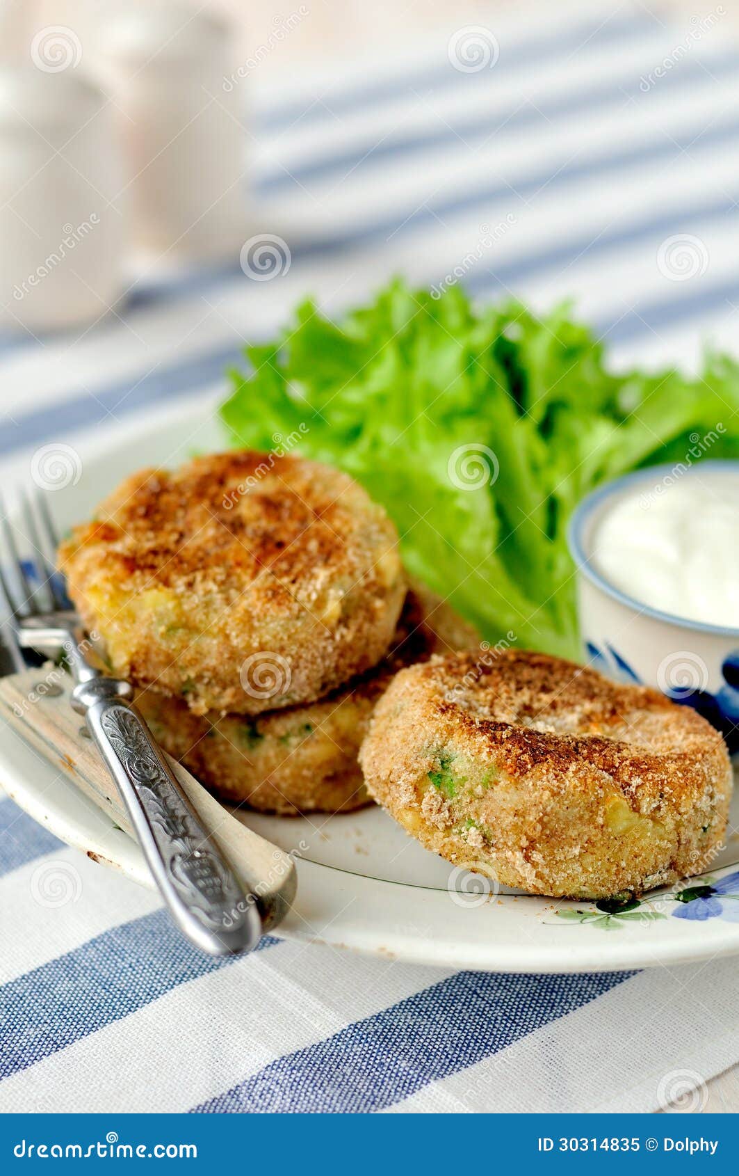 Potato and Tuna Cakes stock image. Image of lunch, appetizer 30314835