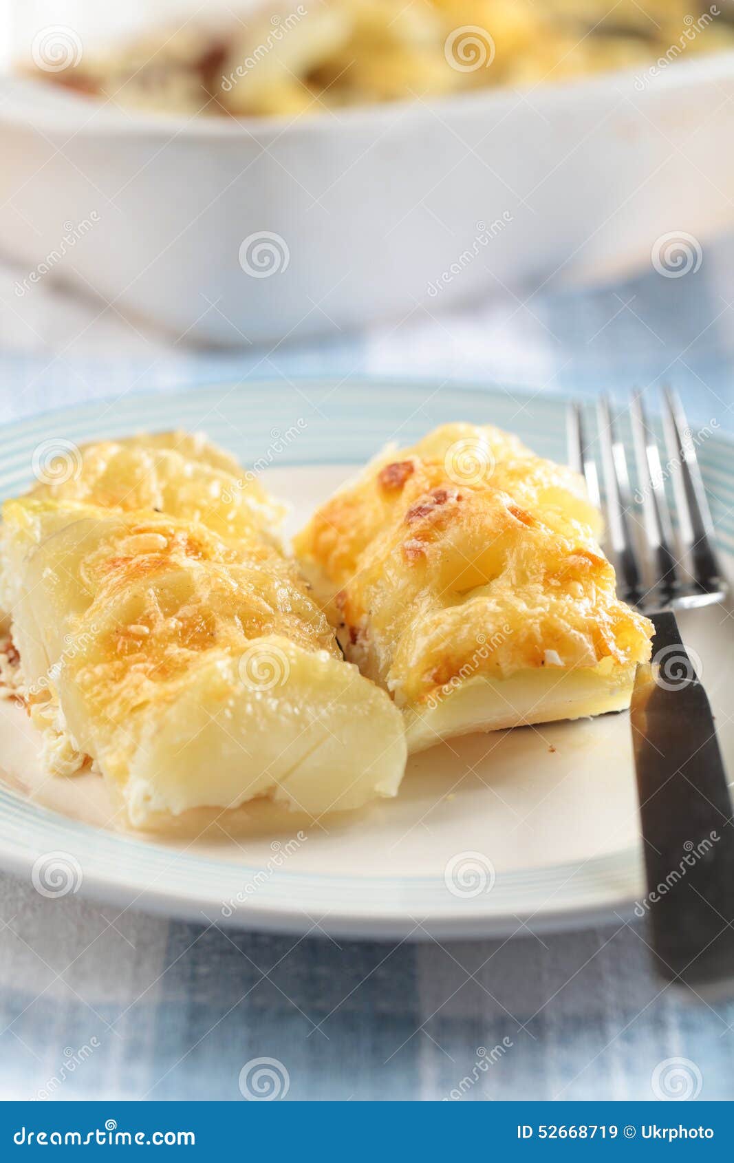 Potato and turnip gratin stock image. Image of meatless 52668719