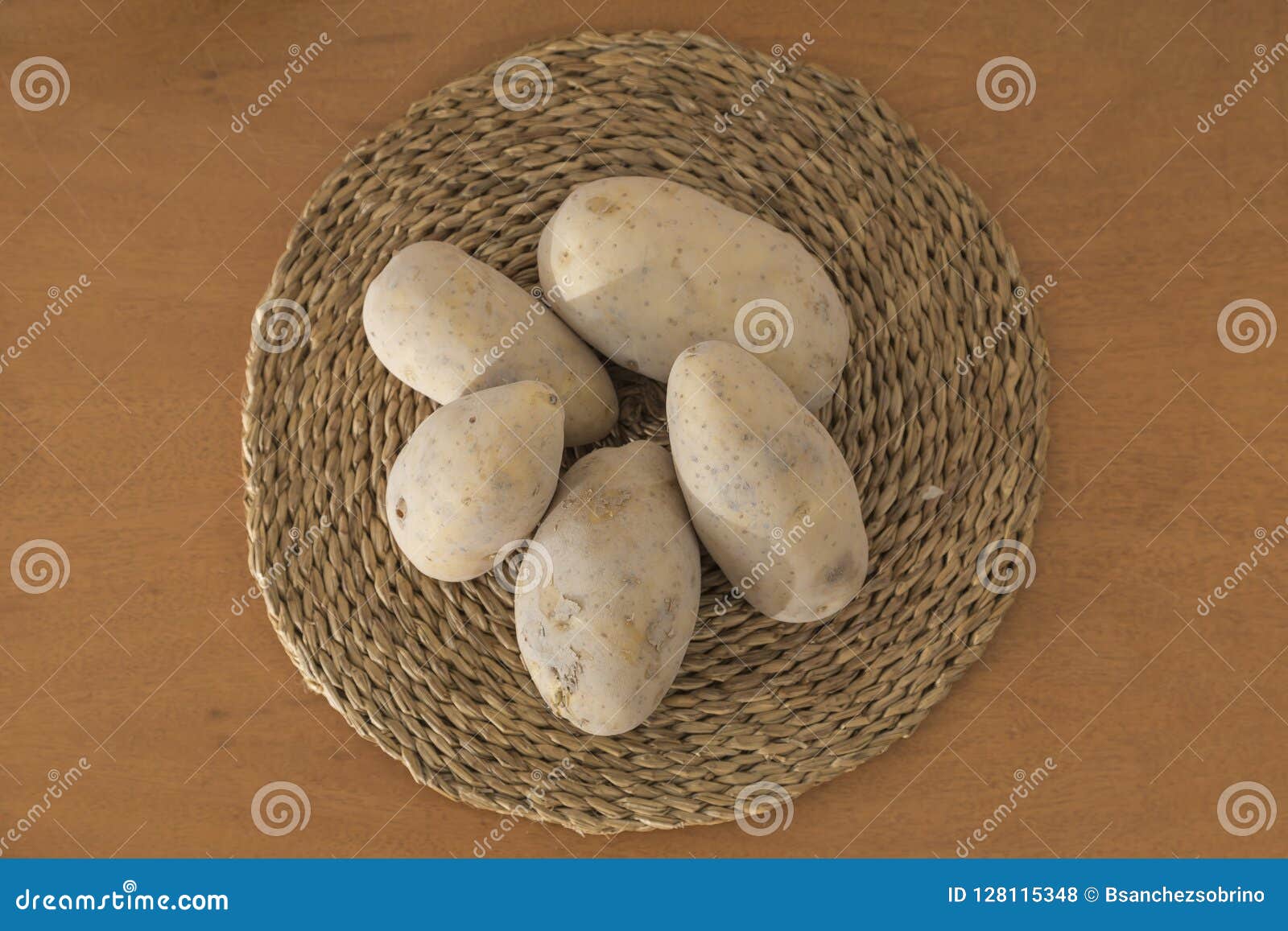 Potatoes on a Braided Rope Support Stock Photo Image of flavor
