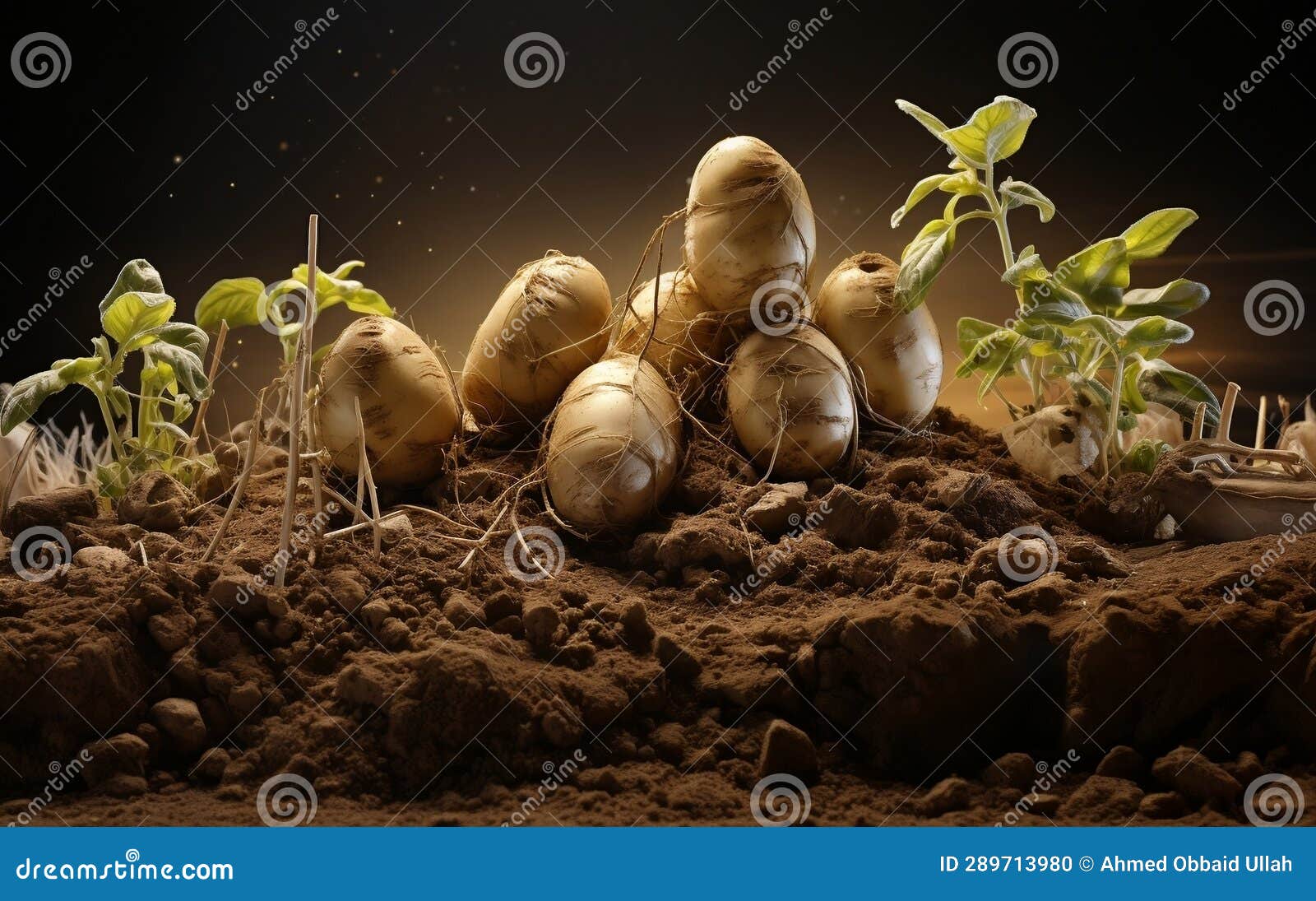 Potatoes on a Captivating Visual Exploration, Generative by Ai Stock