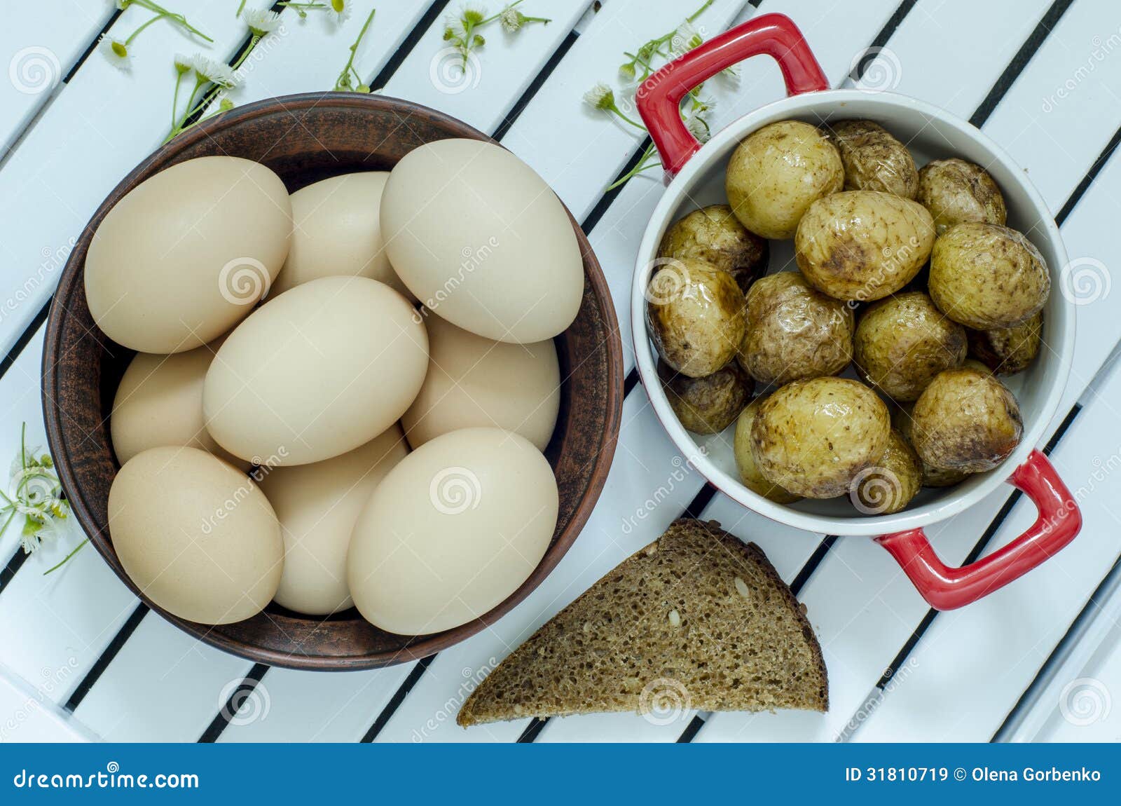 Potatoes and eggs stock image. Image of fried, omelet - 31810719