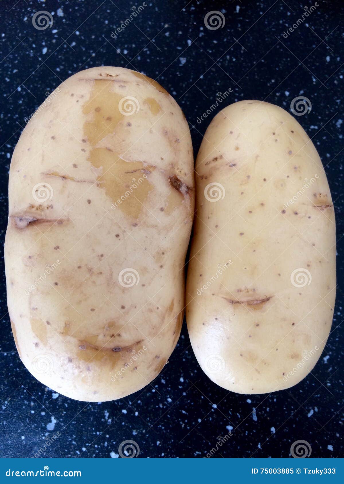 Potatoes Looking Like Human Faces Stock Image Image of romance