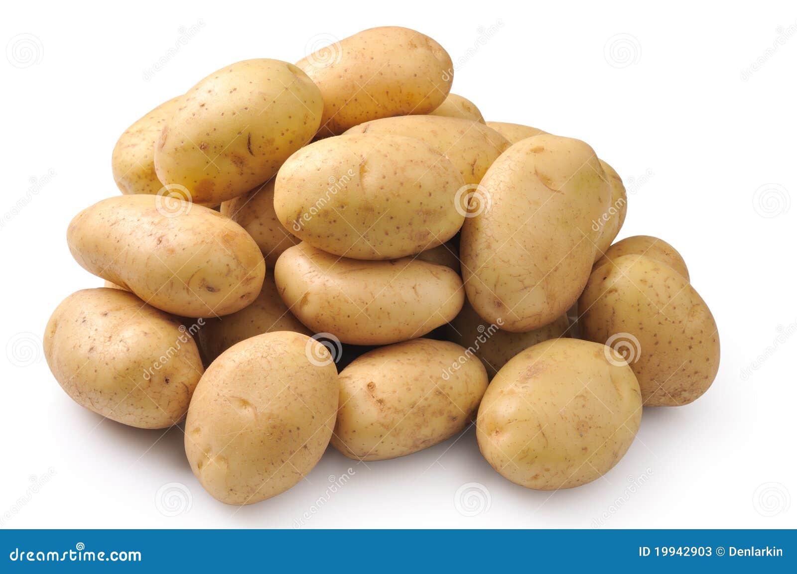 Potatoes on a white stock image. Image of food, yellow - 19942903