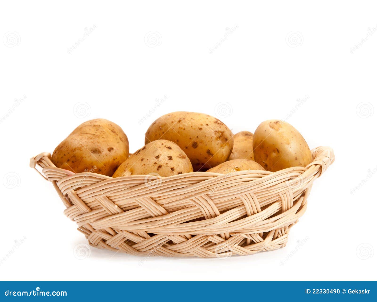 Potatoes in a Wicker Basket Stock Photo Image of group, agriculture
