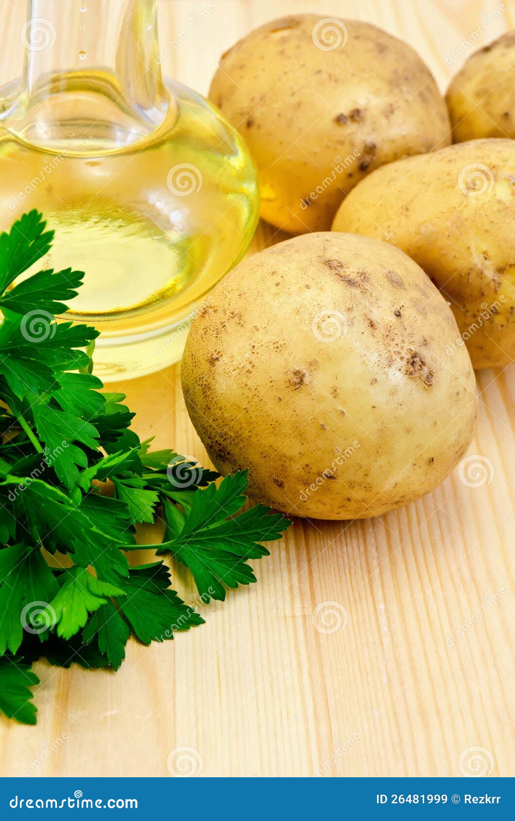 Potatoes Yellow with Parsley and Oil Stock Image Image of organic