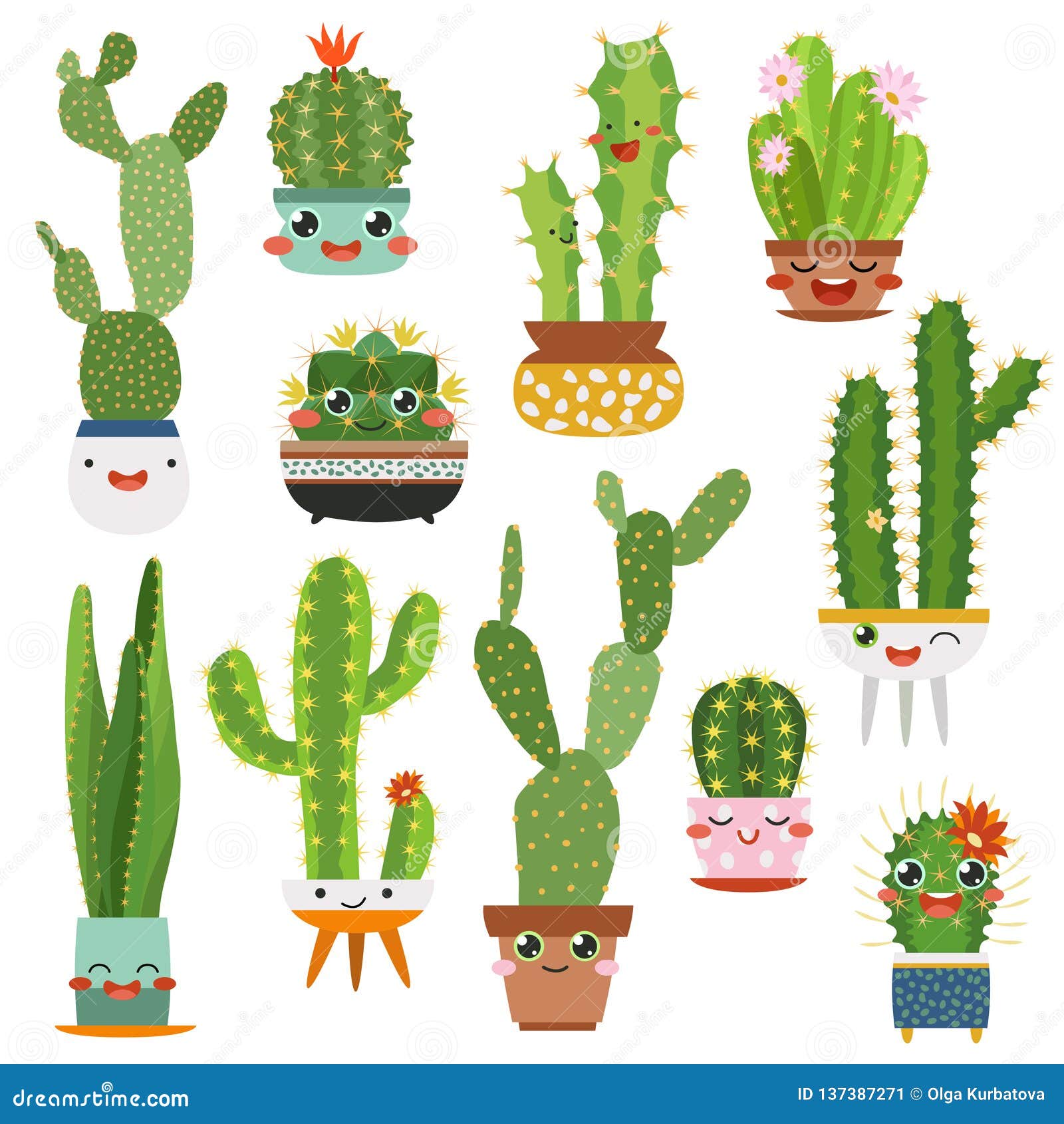 Cactus Face Ilustrações, Vetores E Clipart De Stock – (4,841 Stock