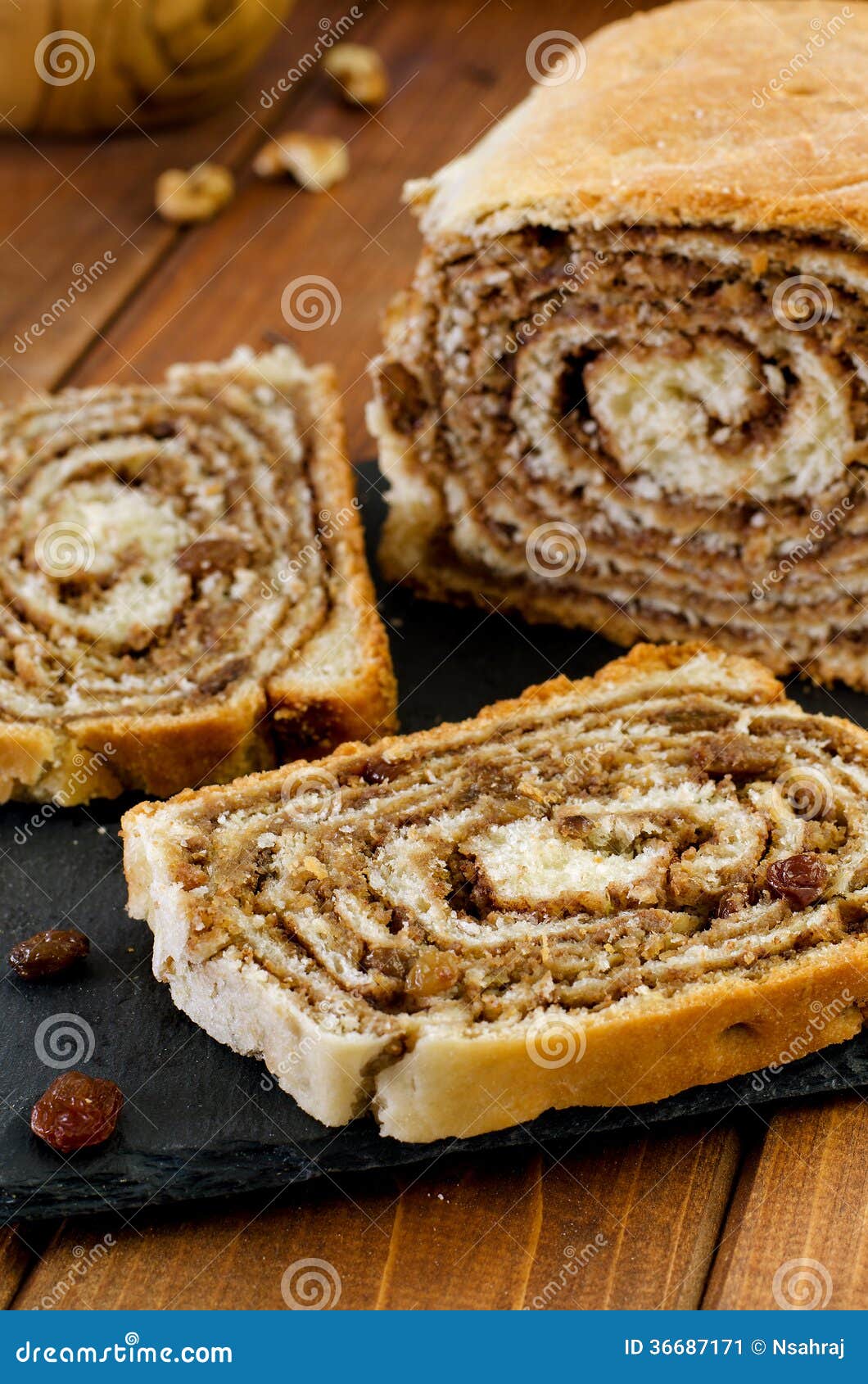 Potica, Roll with walnuts stock image. Image of homemade - 36687171