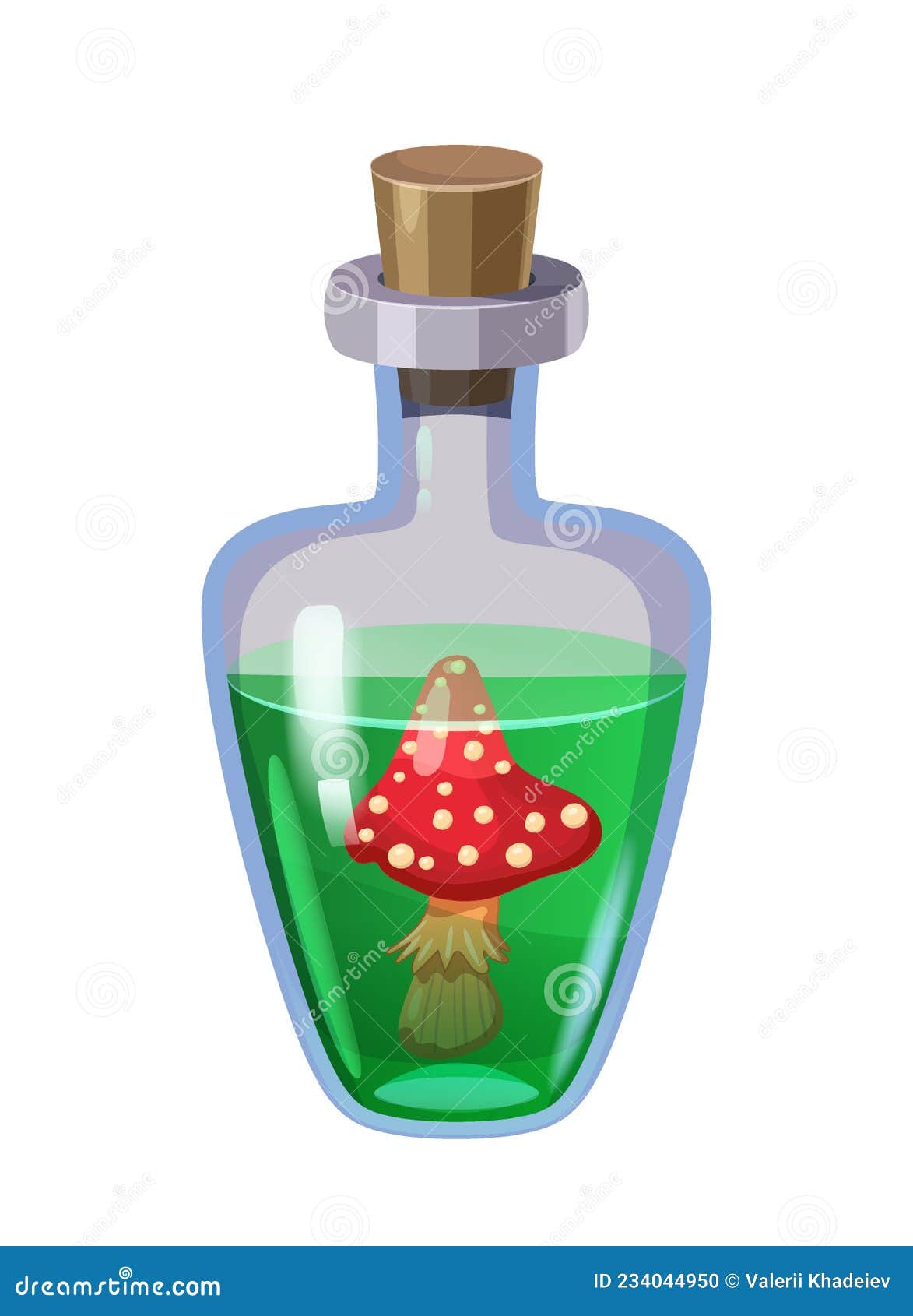 Image Abstraite D'une Fiole Avec Une Potion Magique. Illustrations