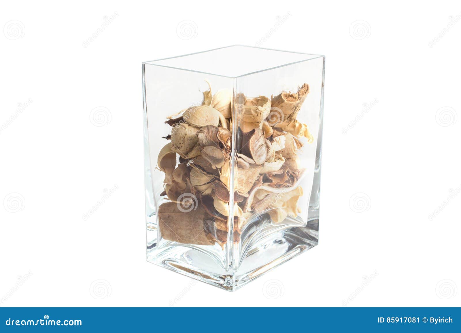 Potpourri in Clear Glass Container Stock Image Image of botanical