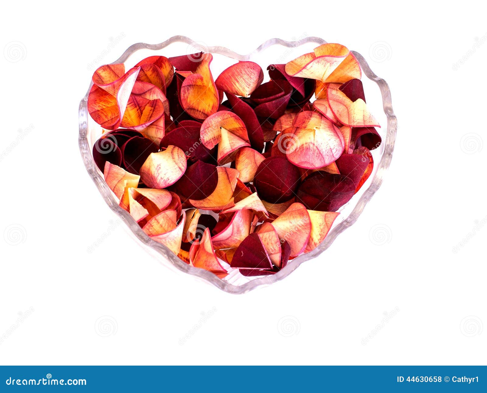 Potpourri in Heart Shaped Container Stock Photo Image of isolated