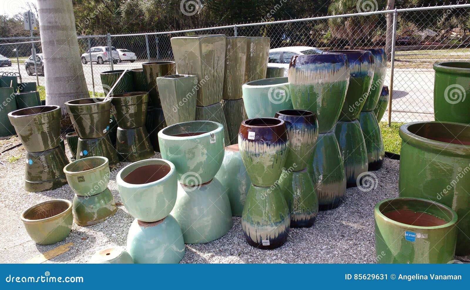 Pots galore. stock image. Image of gardening, shapes 85629631