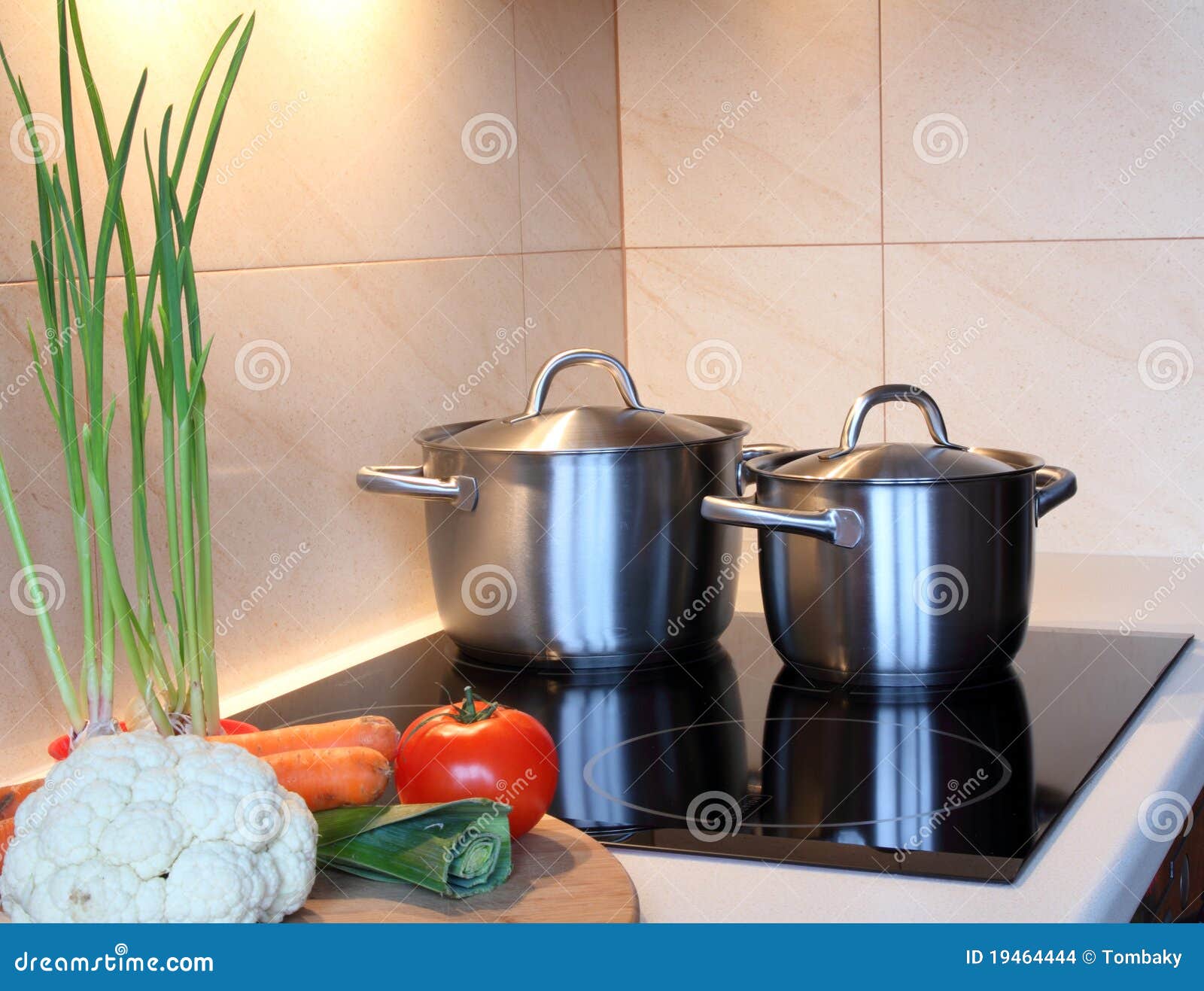 Pots in kitchen stock photo. Image of cooking, kitchen 19464444