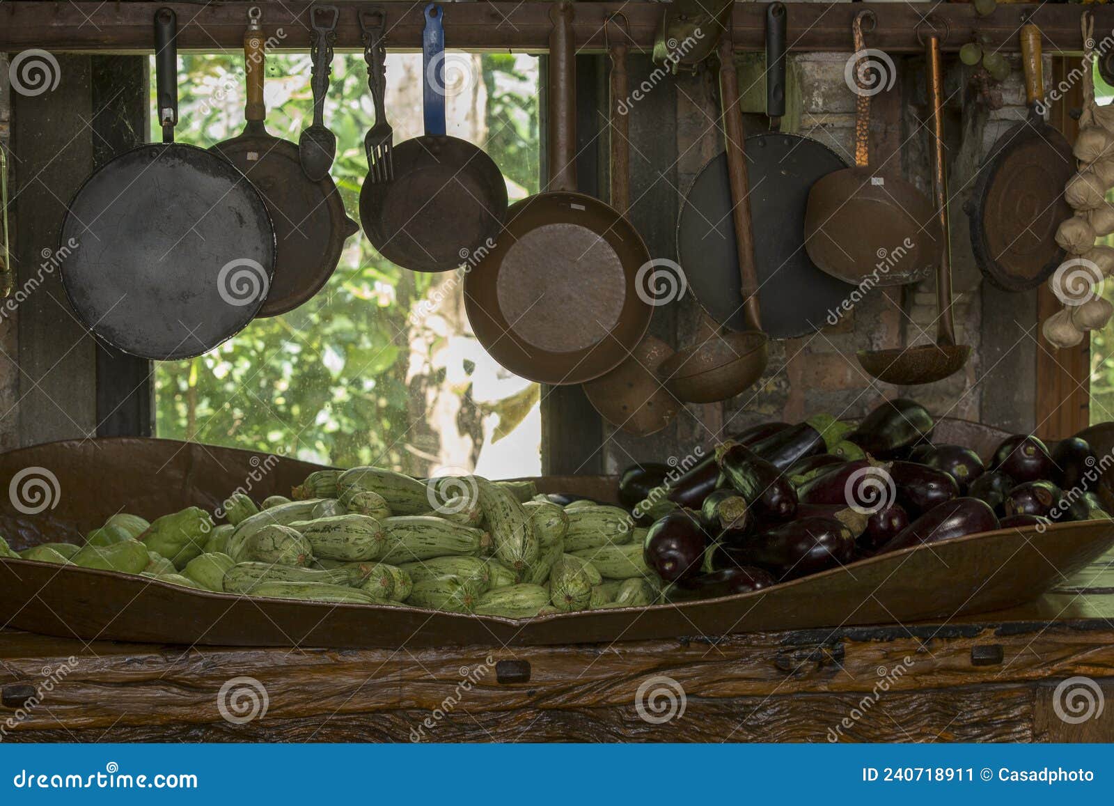 Pots and Pans As Kitchen and Pantry Decor Elements Stock Image Image