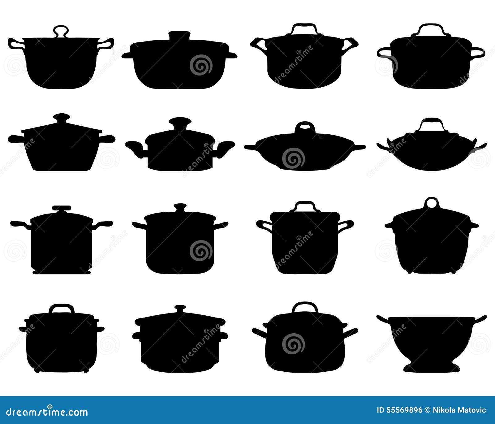 Pots and pans stock illustration. Illustration of crock 55569896