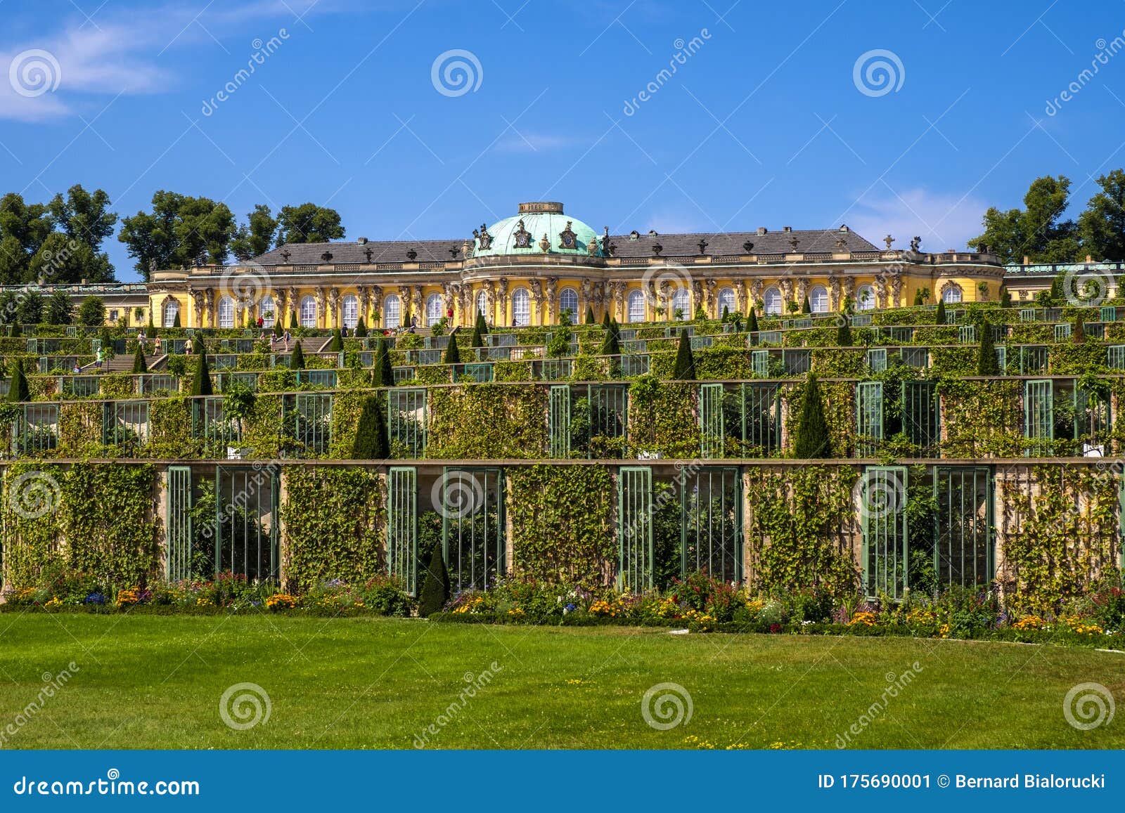 Potsdam, Germany Panoramic View of the Sanssouci Summer Palace and