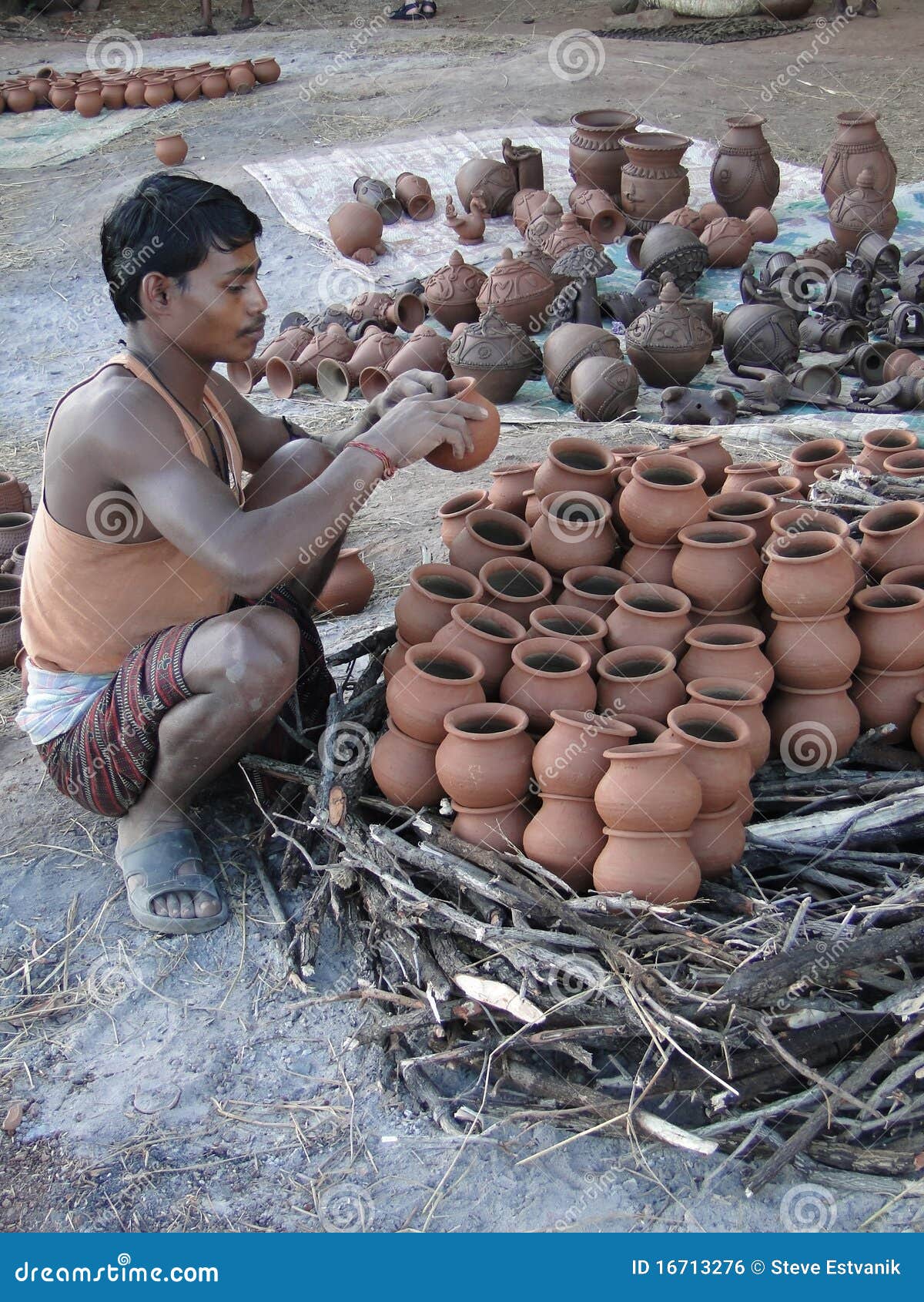 Potter Builds an Outdoor Kiln Editorial Photo Image of pottery, oven