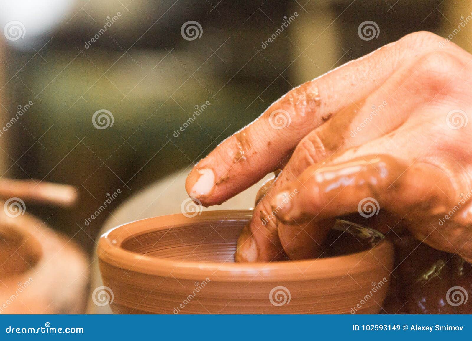 Potter doing his work stock image. Image of hand, 102593149