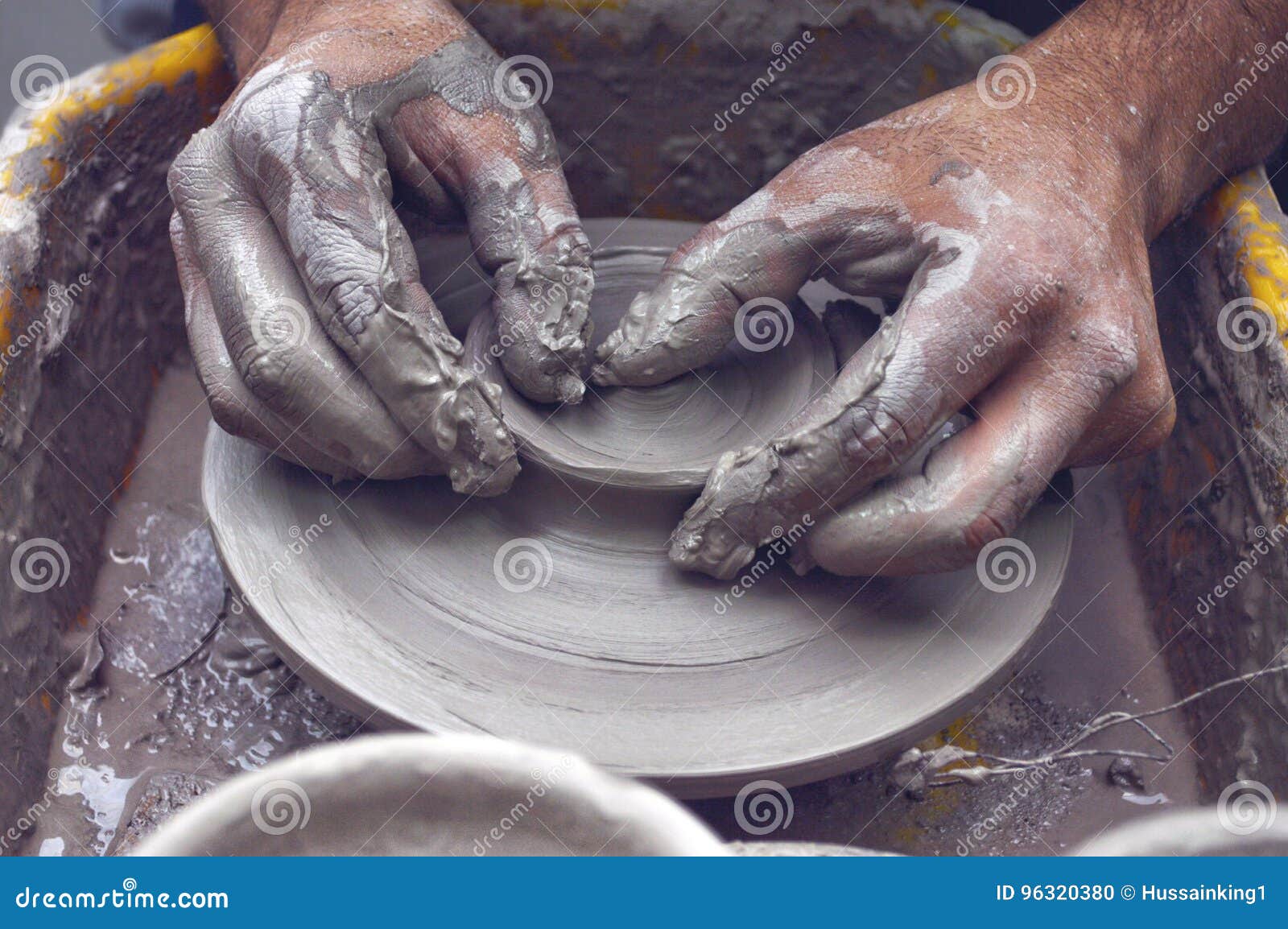 Potter hands wheel pottery stock photo. Image of handicraft 96320380