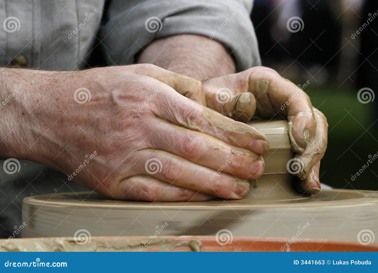 Potter s hands stock image. Image of arms, creative, flagon 3441663