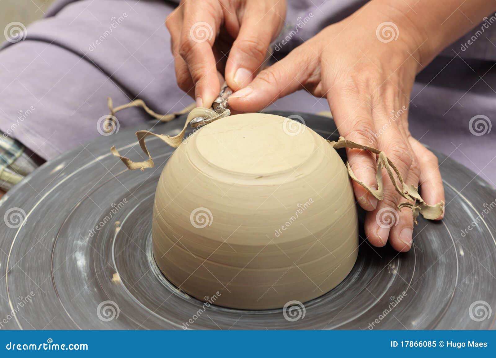 Potter S Hands Milling Clay Bowl Stock Image Image of asian, manual