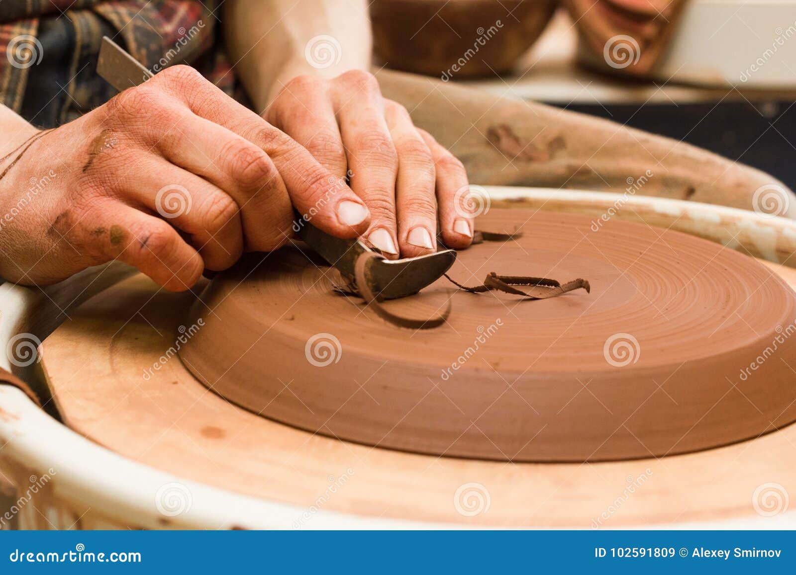 Potter doing his work stock image. Image of material 102591809