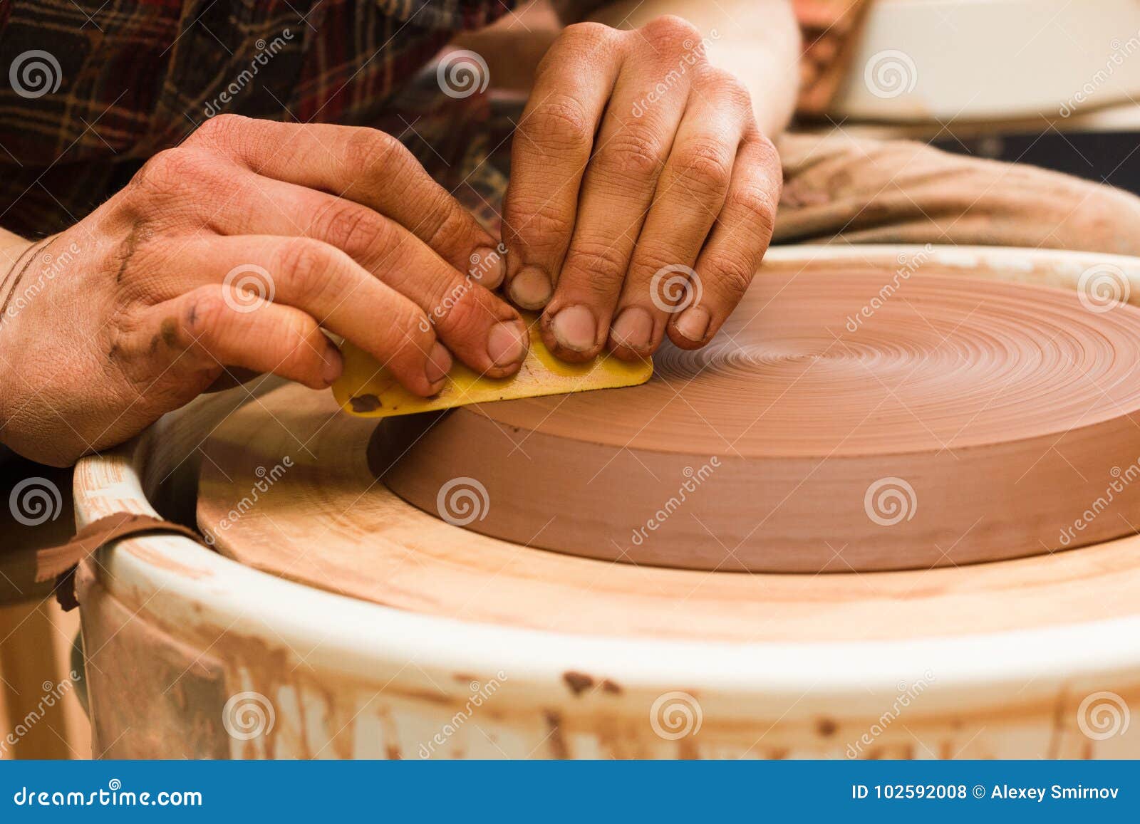 Potter doing his work stock photo. Image of finger, 102592008