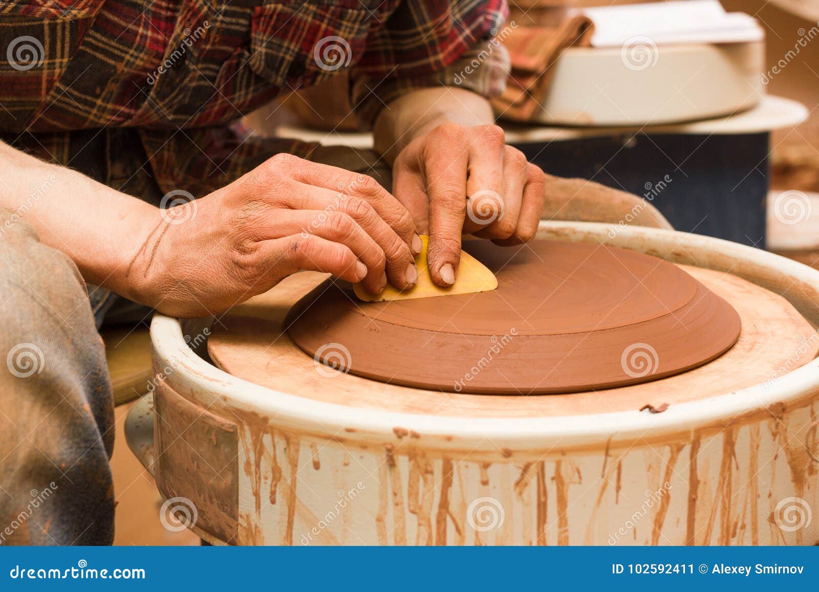 Potter doing his work stock image. Image of potters 102592411