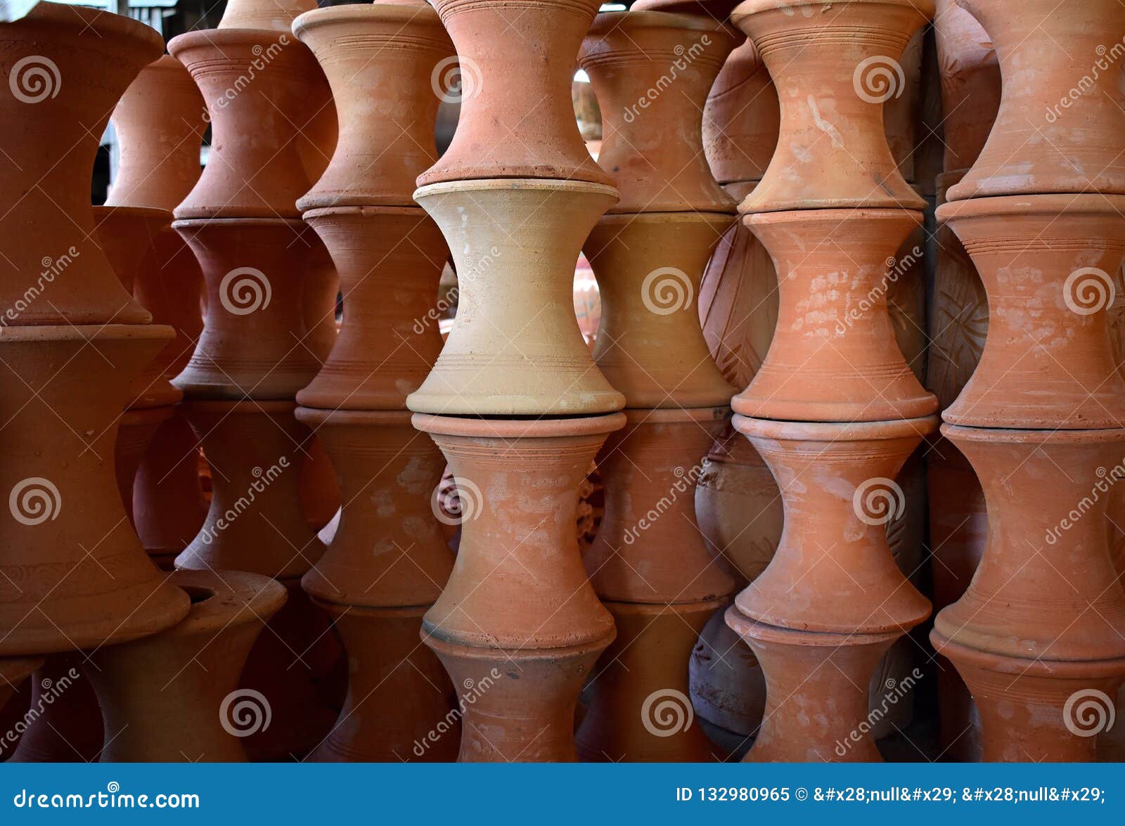 Potteries At Pottery Factory. Stock Image Image of garden, decoration