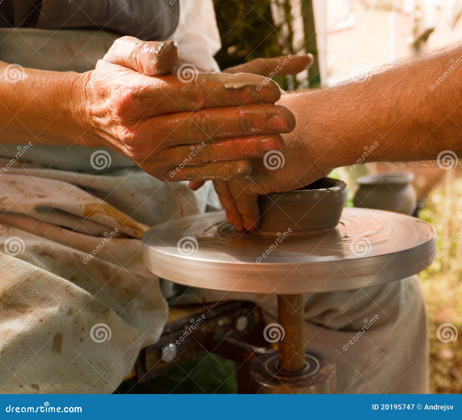 A potters hands stock image. Image of learning, bowl 20195747