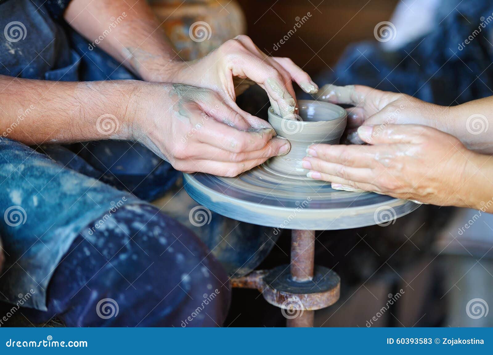 Close Up Of Female Hands Working On Potters Wheel Stock Photo - Download  Image Now - Pottery, Potter, Pottery Wheel - iStock