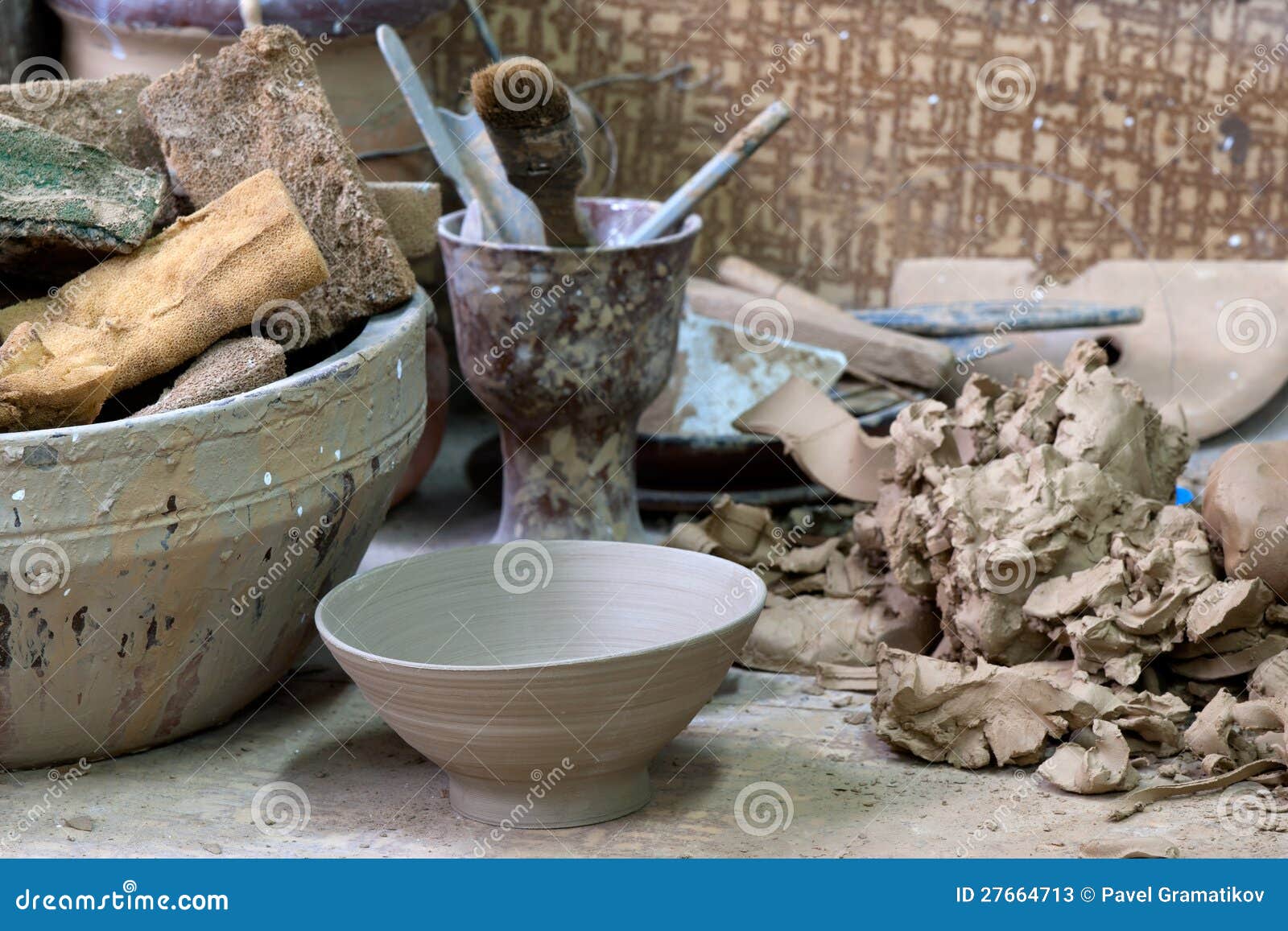 Potters Workplace and Tools Stock Image Image of copy, passion 27664713