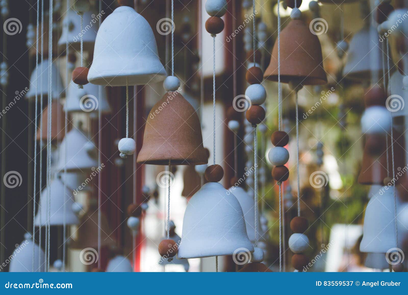 Pottery bells stock image. Image of hand, close, culture 83559537