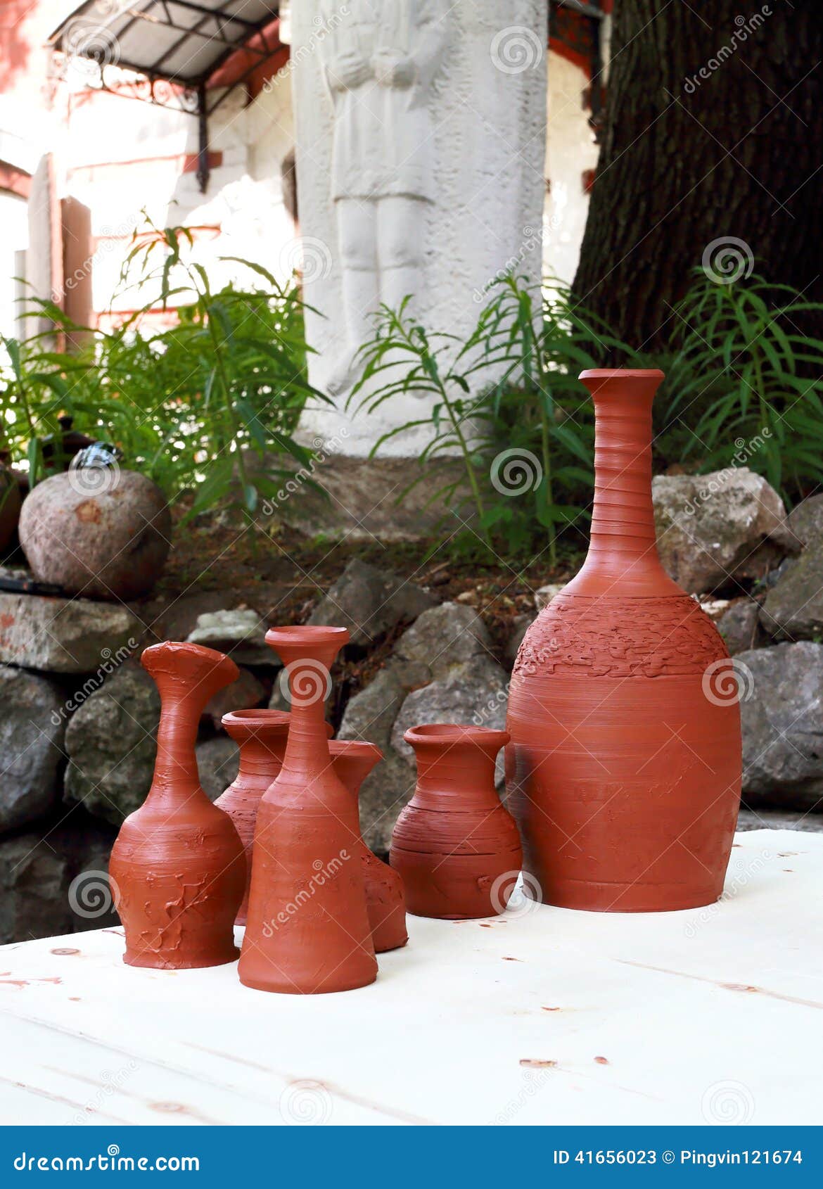 Pottery bottles stock image. Image of decoration, domestic 41656023
