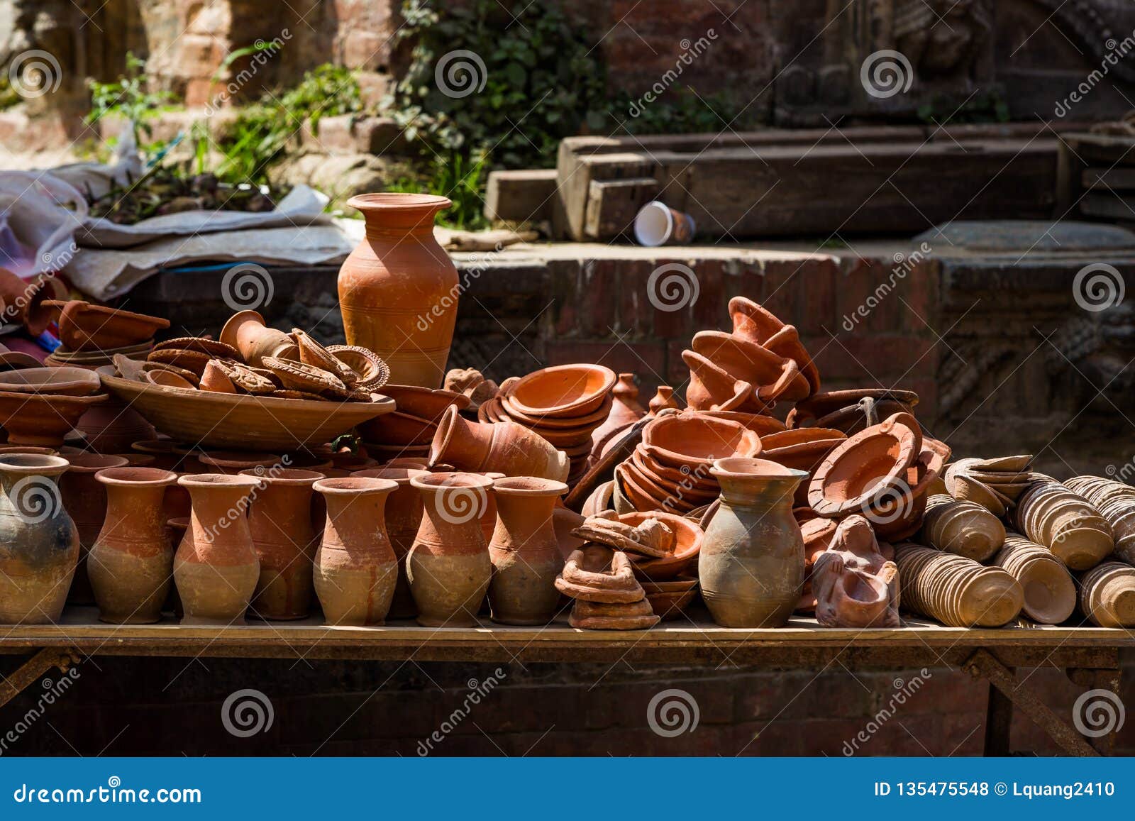 Pottery and Ceramics in Nepal Stock Photo Image of adventure