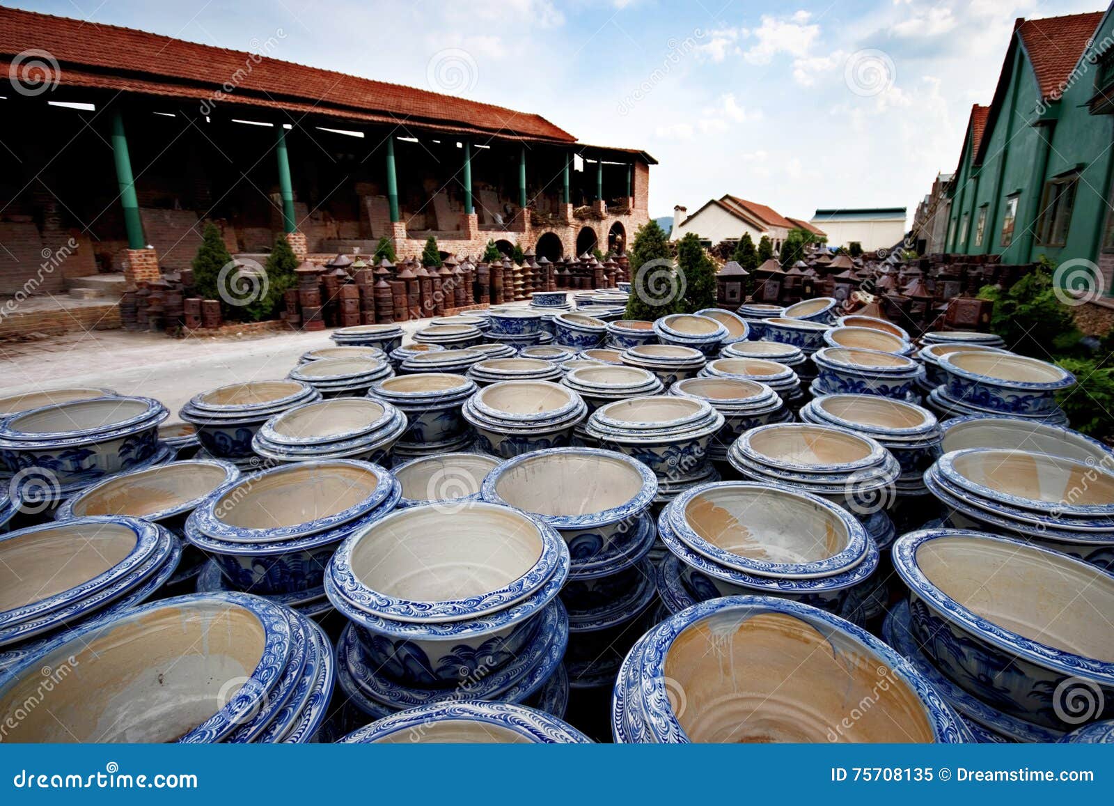 Pottery factory. stock image. Image of pottery, design 75708135