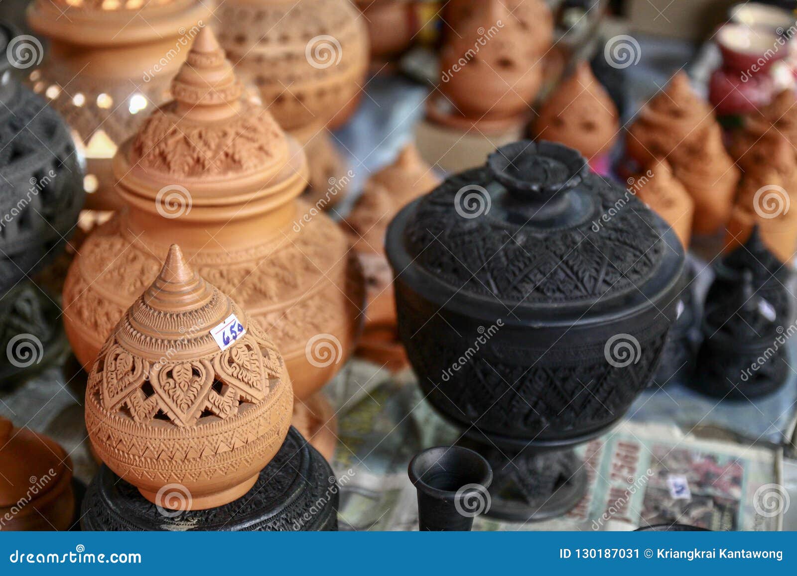 Pottery is Sold at Koh Kret Nonthaburi Thailand Stock Image Image of