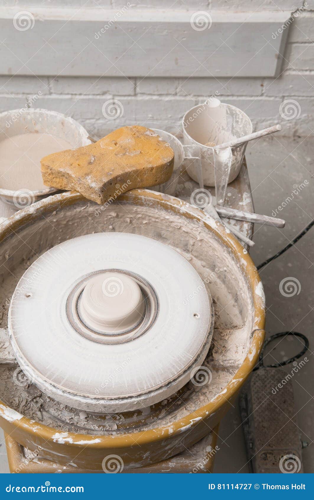 Pottery Wheel in the Studio Making Ceramic Products Stock Image Image of tools, ceramic 81114727