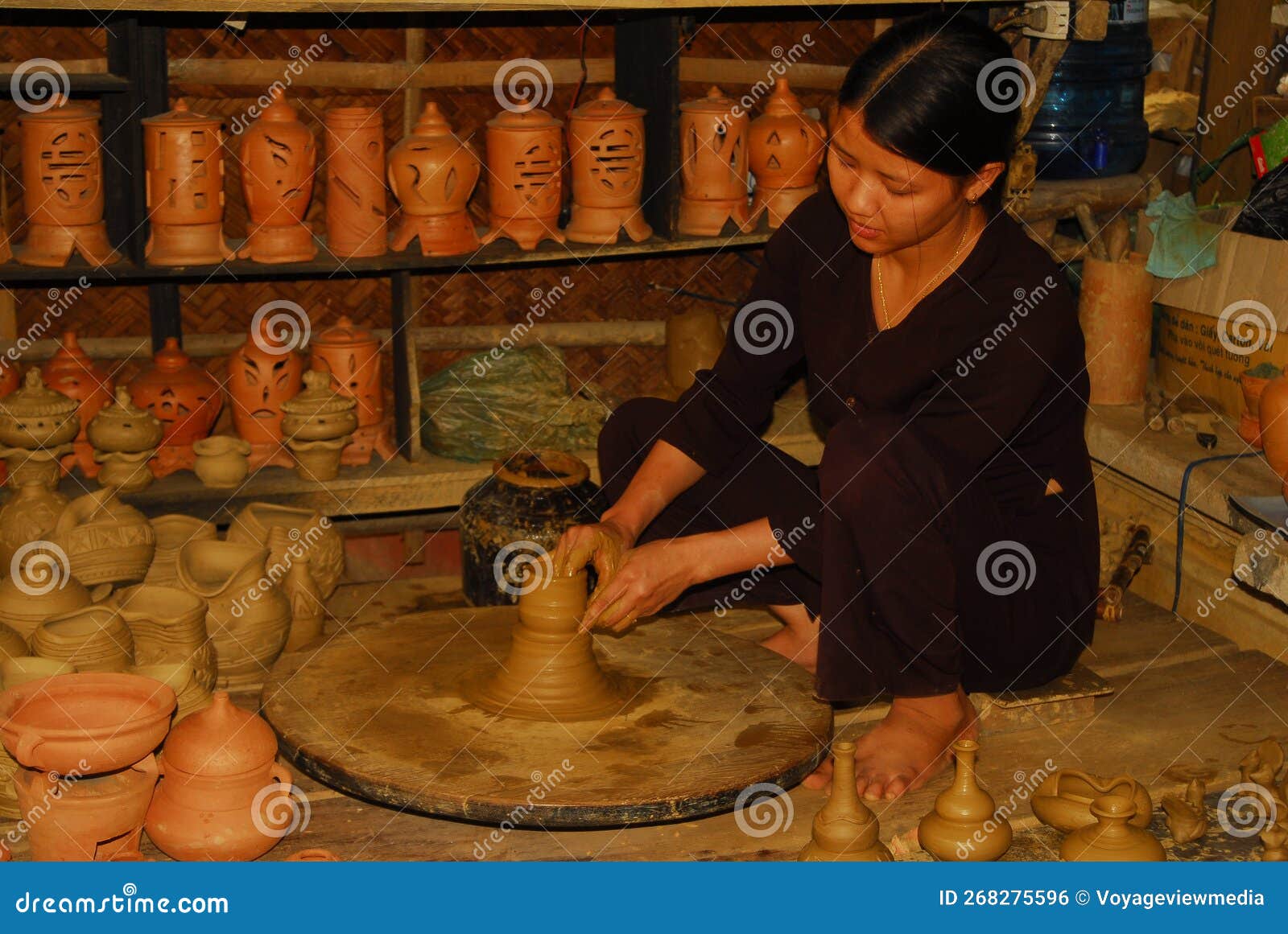 Pottery Wheel and Vietnamese Woman Editorial Photo Image of tourism