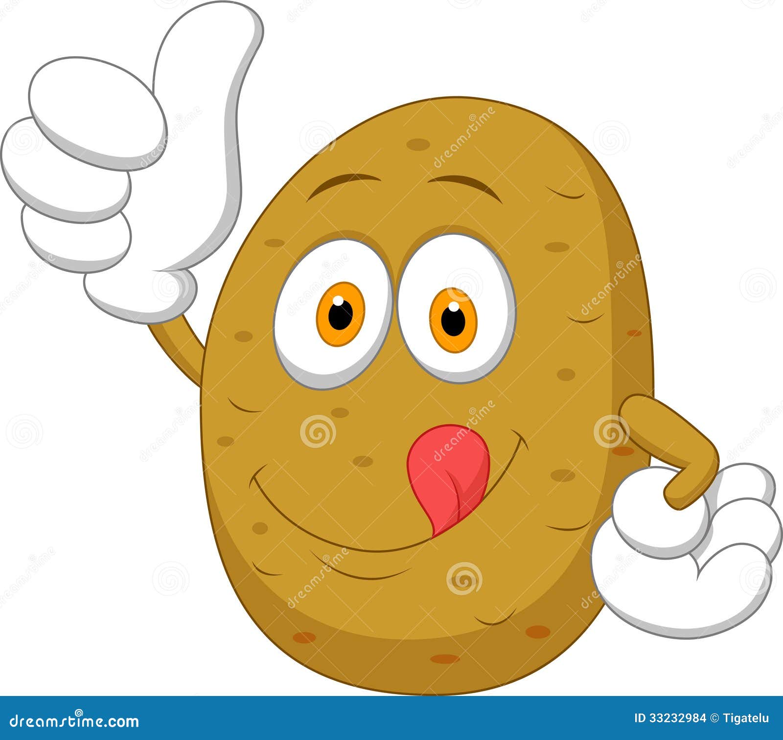 Веселая картошка на прозрачном фоне